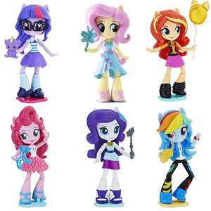 Hasbro My little Pony Equestria Girls Rarity Twilight Sparkle Sunset Shimmer Cute Doll Toy Model Anime Figures . Collect Ornament