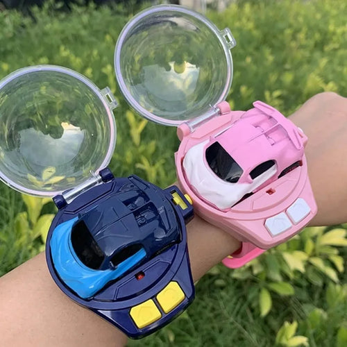 2.4G Children's Mini Watch Remote Control Car Toy Novelty RC Car Toy Cartoon Portable USB Charging Watch Car Kid Birthday Gift